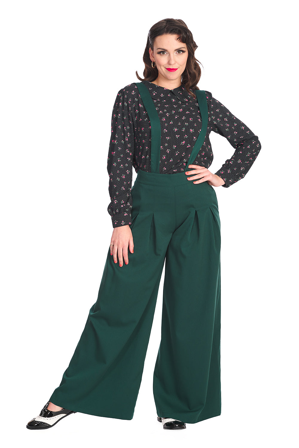 Diamond 40s Trousers: Green