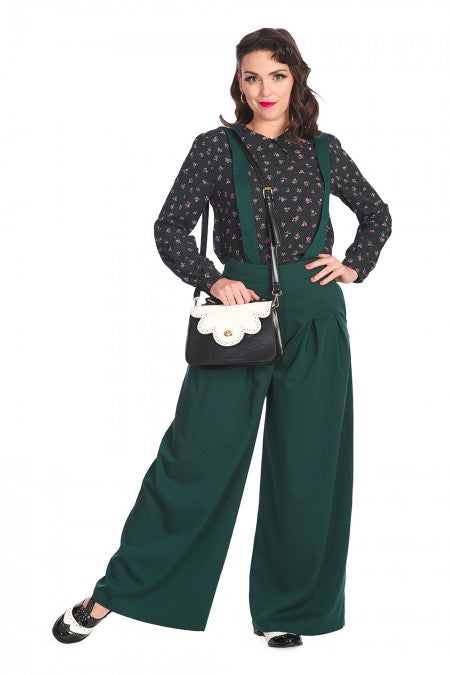 Diamond 40s Trousers: Green