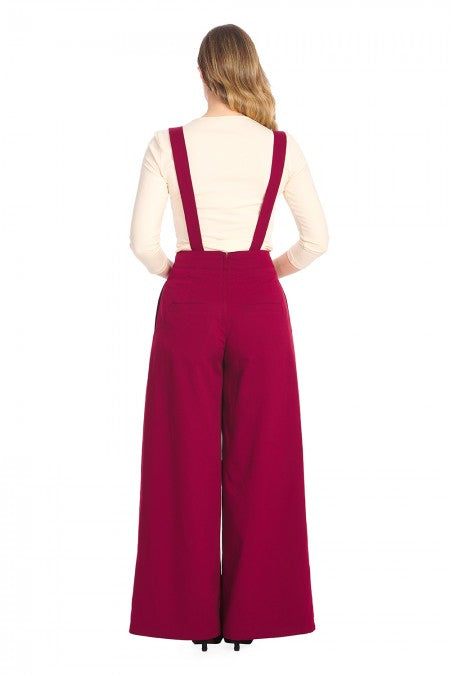 Diamond 40s Trousers: Burgundy