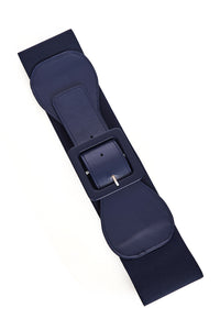 Last Day Out Square Buckle Belt : Navy