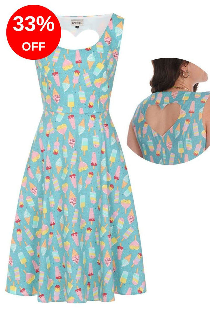 Ice Cream Heart Back Dress