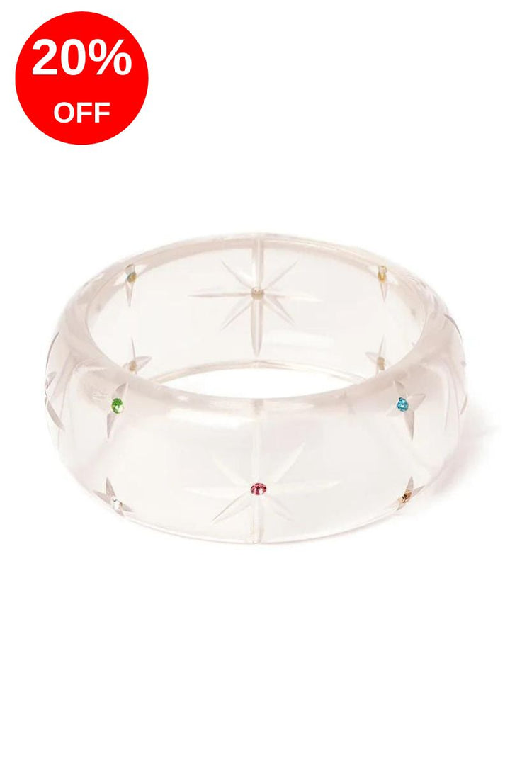 Wide Sparkling Gems Bangle