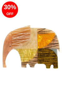 An Elephant Named Rumble Brooch