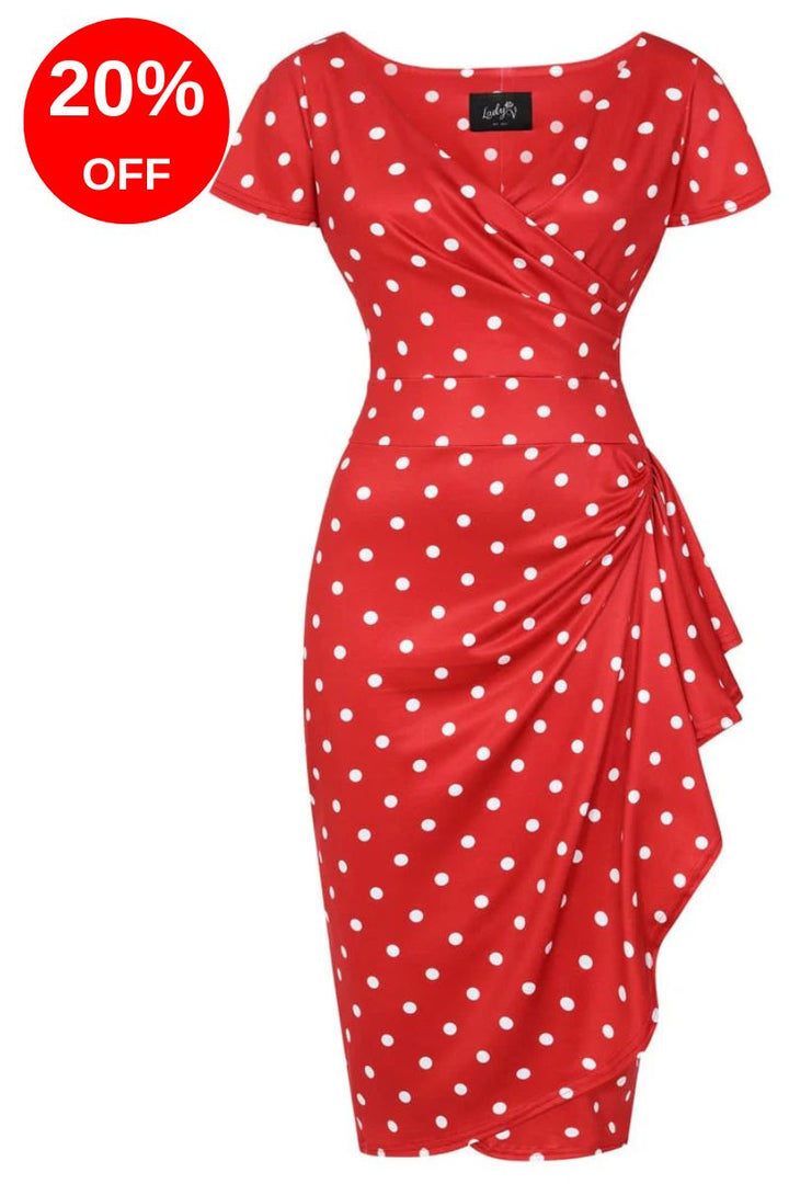 Elsie Dress - Red Polka Dot