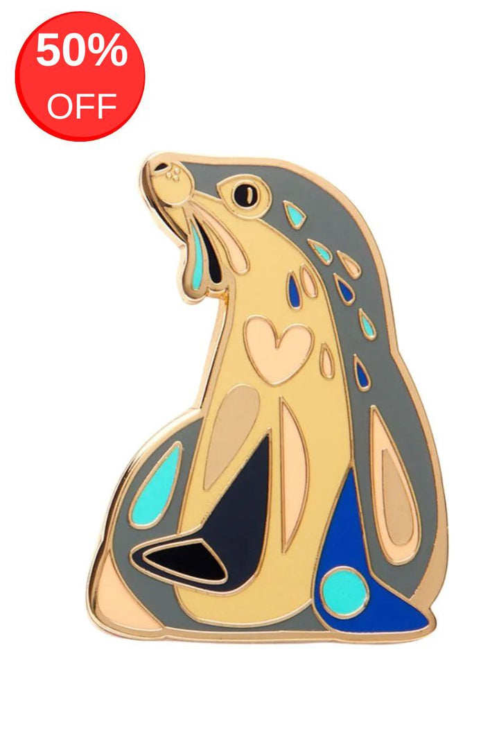 The Sage Sea Lion Enamel Pin