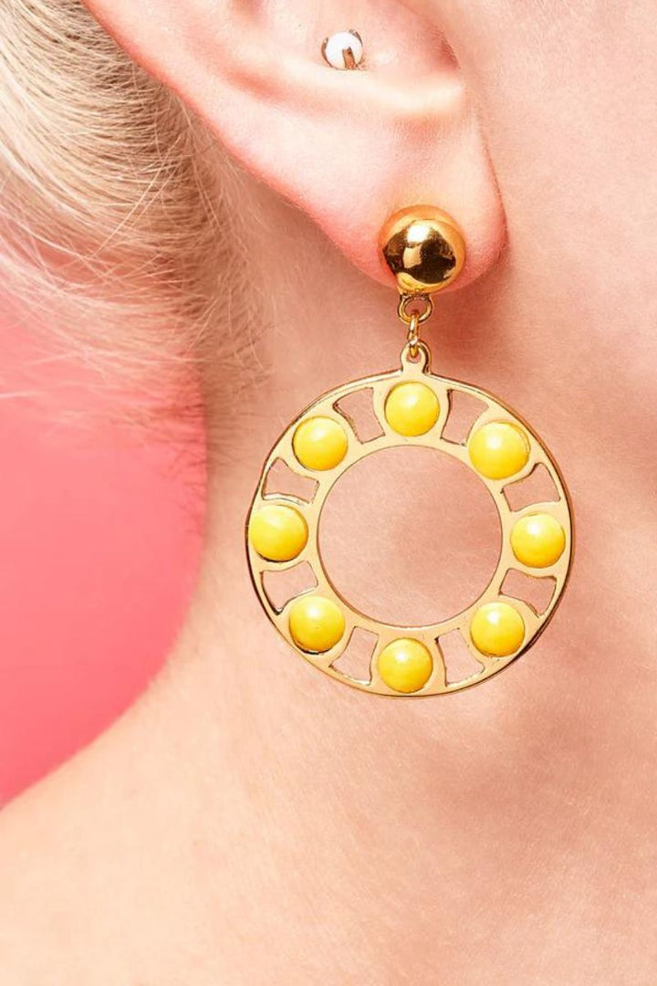 Acidic Drop Hoop Earrings