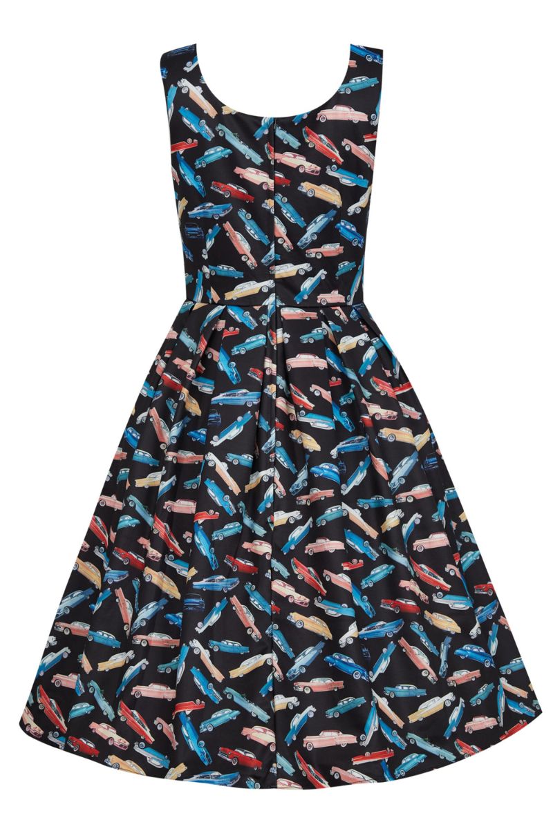 Amanda Dress: Classic Car Print