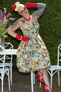 Amanda Dress:  Vintage Comic Print