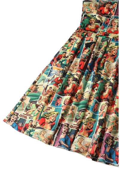 Amanda Dress:  Vintage Comic Print