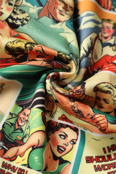 Amanda Dress:  Vintage Comic Print