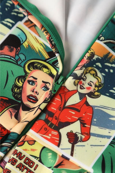 Amanda Dress:  Vintage Comic Print