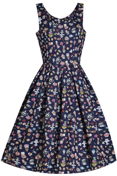 Amanda Dress: Wonderland Print