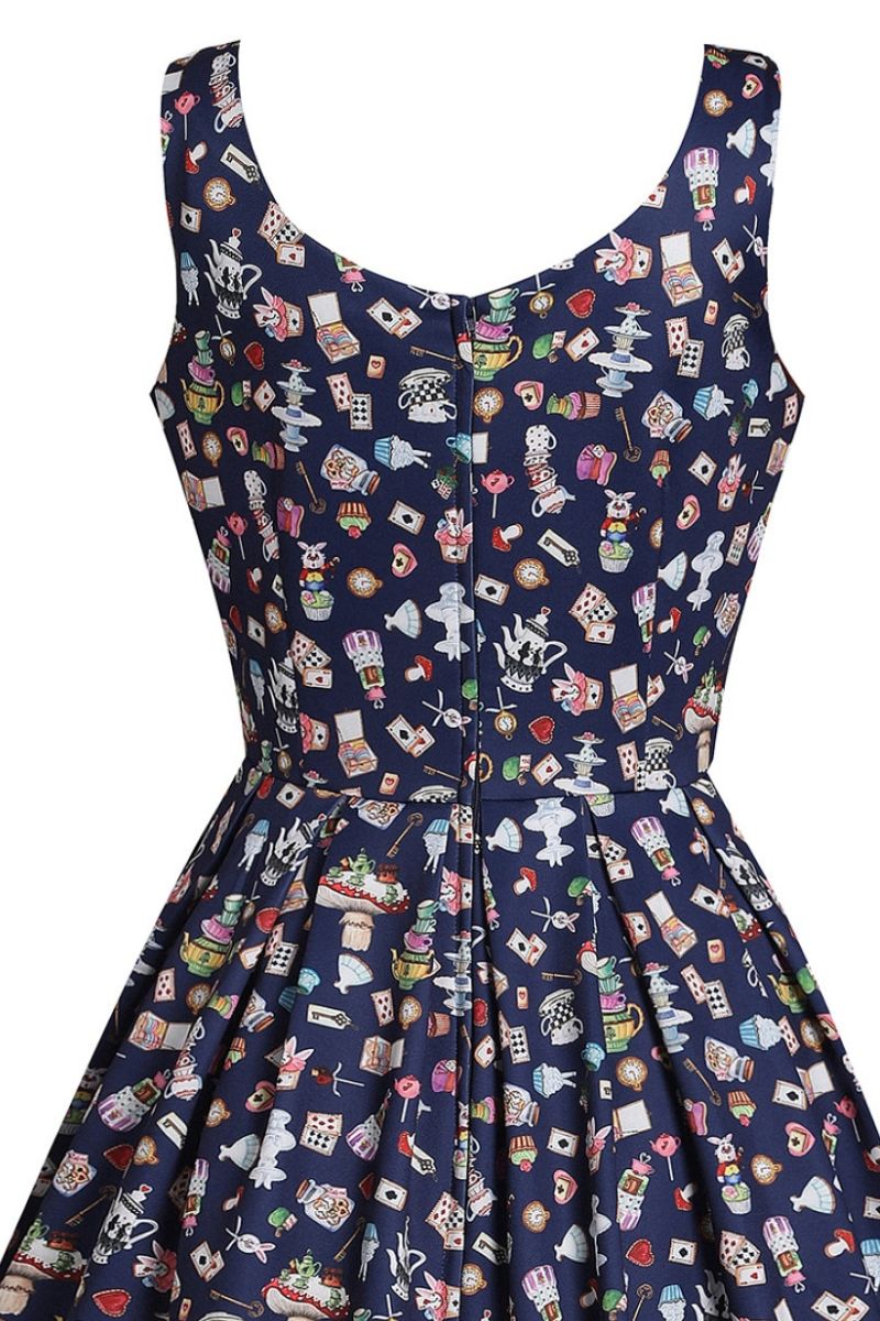 Amanda Dress: Wonderland Print