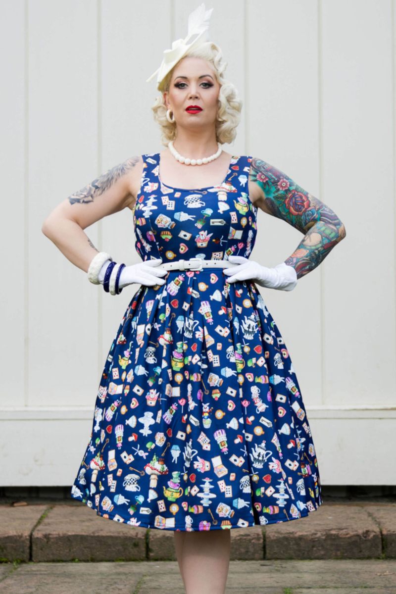 Amanda Dress: Wonderland Print