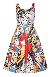 Amanda Dress: Abstract Print