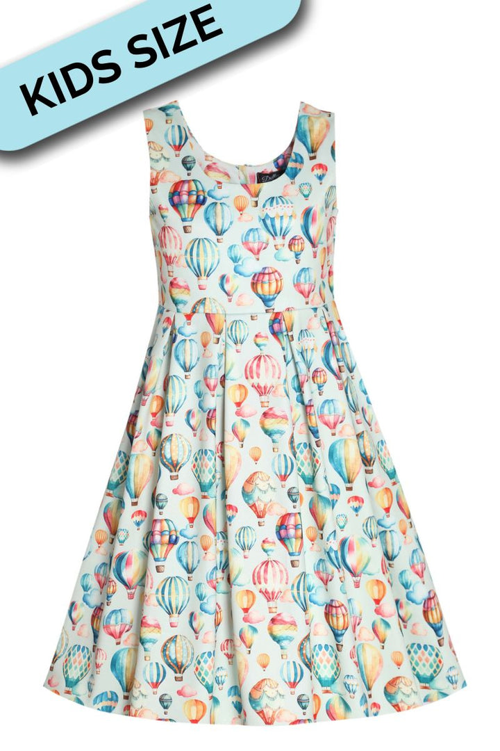 Children Amanda Swing Dress: Hot Air Balloon Festival