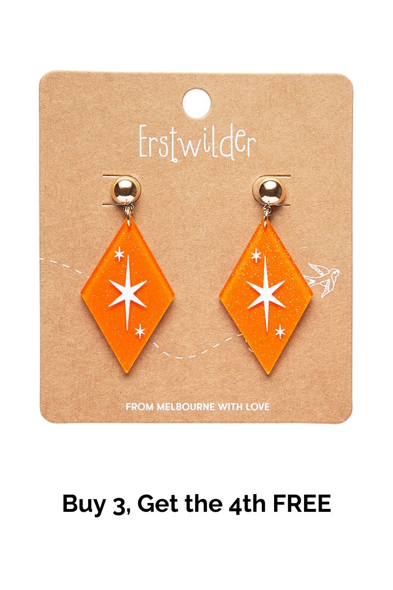 Atomic Diamond Essential Earrings - Orange