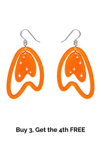 Atomic Boomerang Essential Earrings - Orange