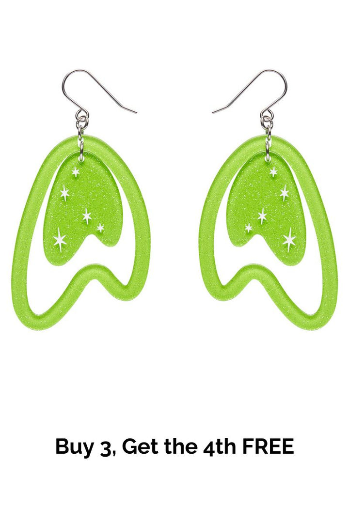 Atomic Boomerang Essential Earrings - Green