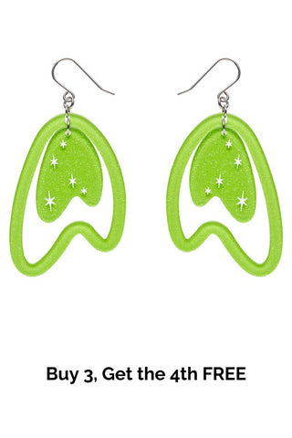 Atomic Boomerang Essential Earrings - Green