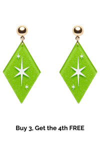 Atomic Diamond Essential Earrings - Green