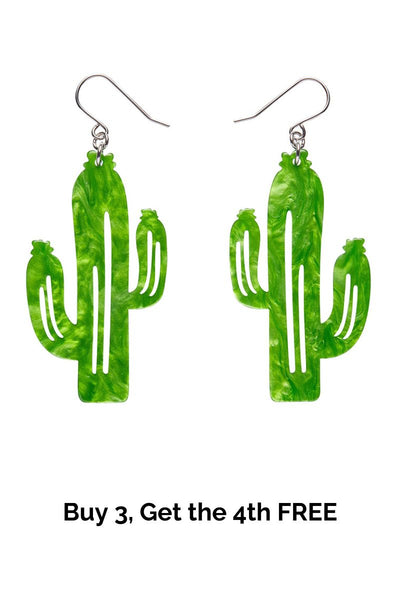 Cactus Essential Earrings - Light Green