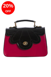 Scalloped Handbag: Red