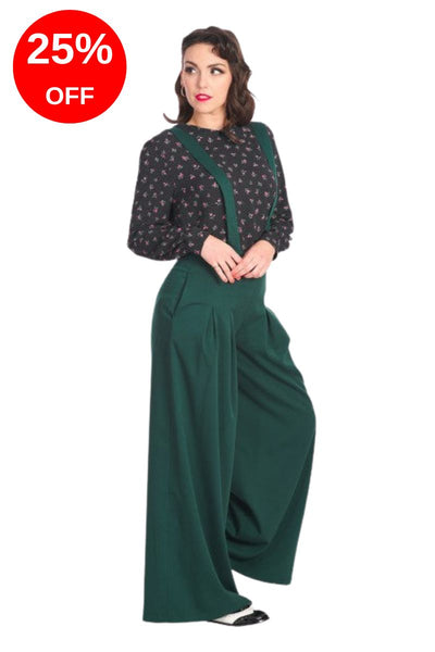 Diamond 40s Trousers: Green