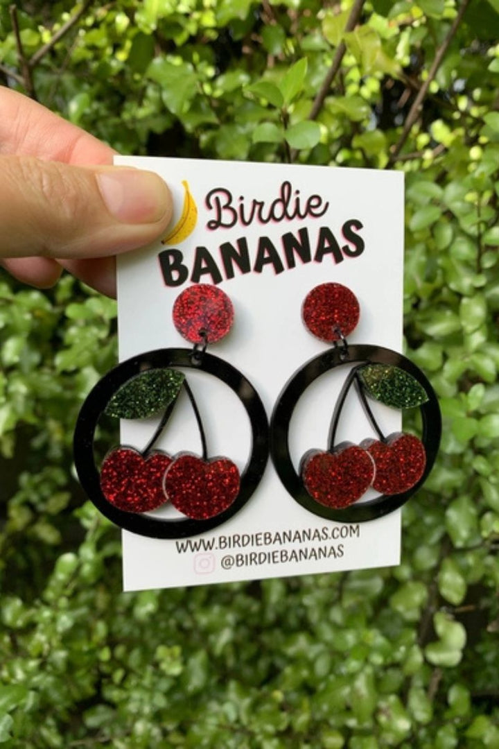 Cherry Hoop Earrings