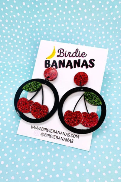 Cherry Hoop Earrings