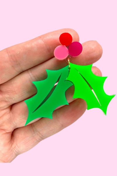 Christmas Holly Earrings