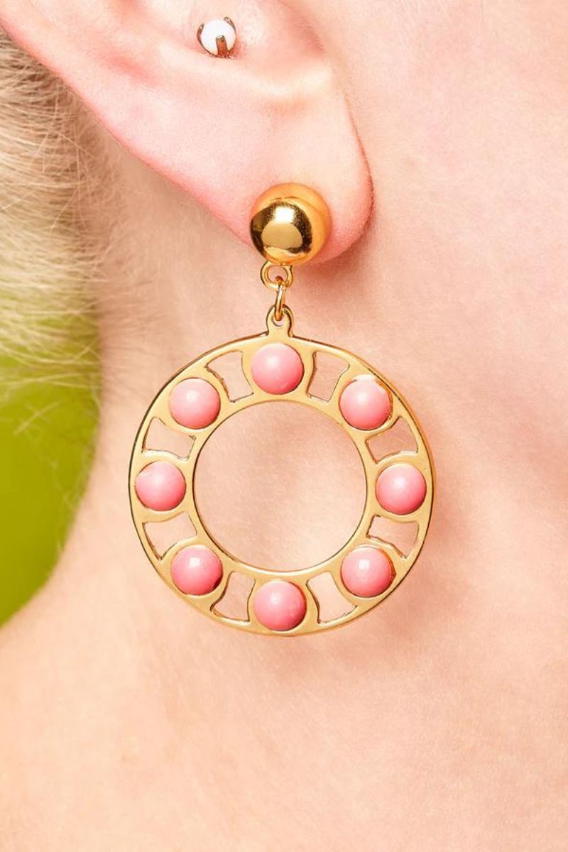 Cosmo Drop Hoop Earrings