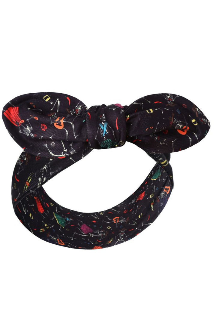 Dancing Skeleton Print Headband