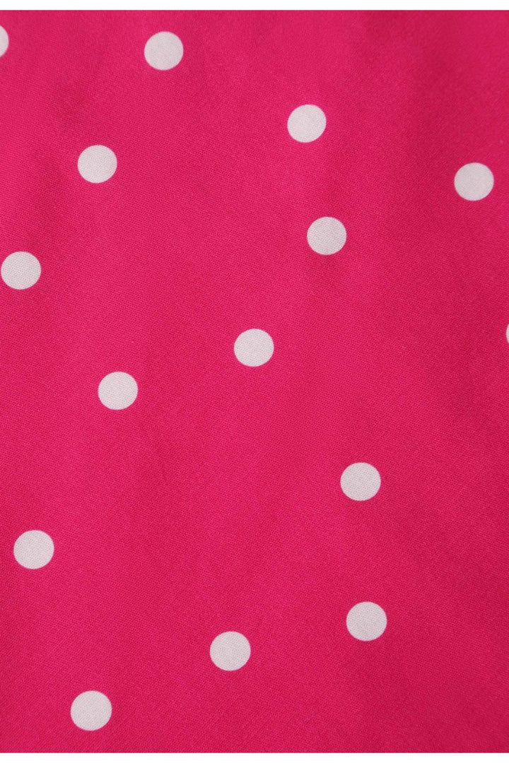 Darlene Pink Polka Dot Swing Dress