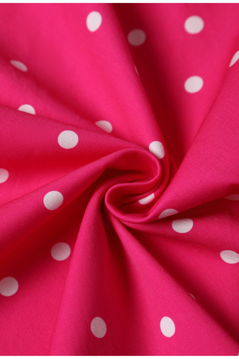 Darlene Pink Polka Dot Swing Dress