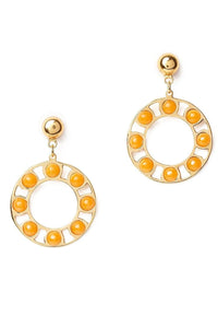 Fiery Drop Hoop Earrings