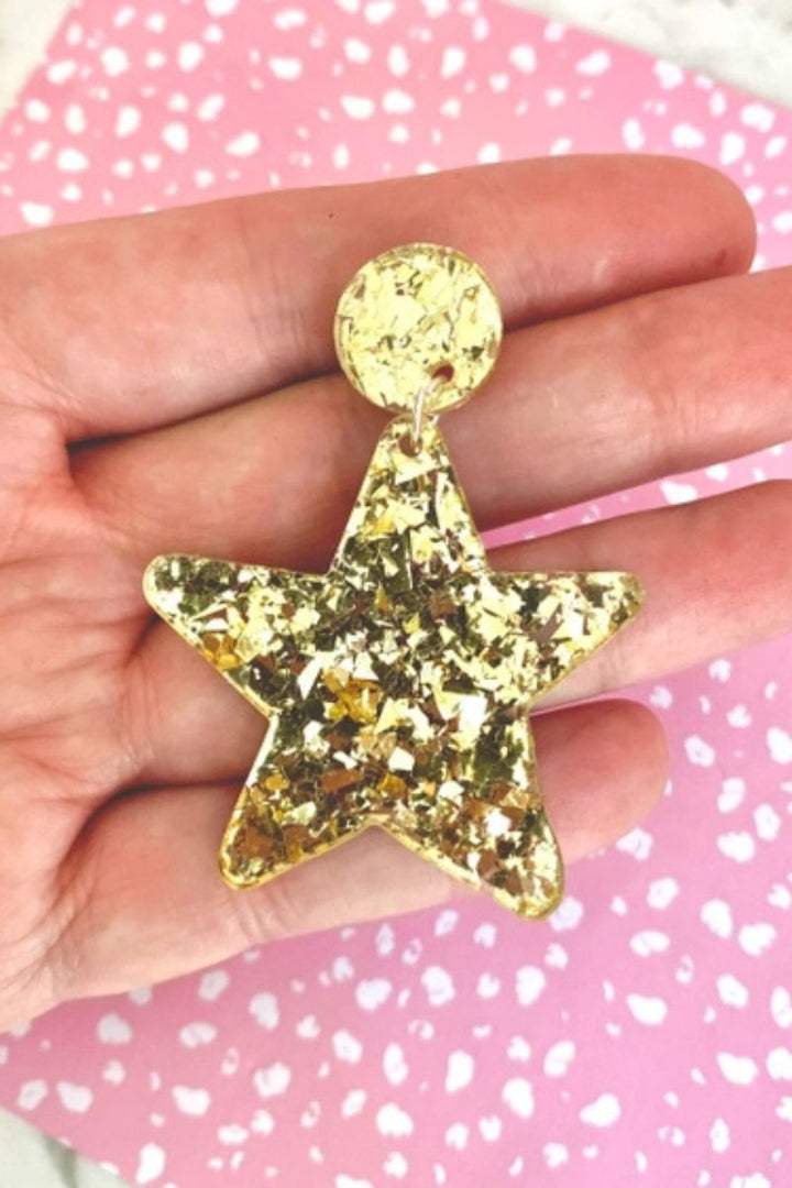 Gold Star Earrings