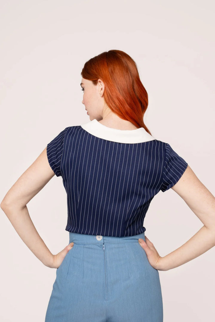 Costello Blouse: Navy