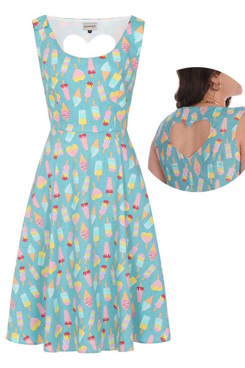 Ice Cream Heart Back Dress