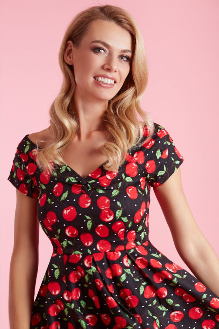 Lily Cherry Off Shoulder Dress