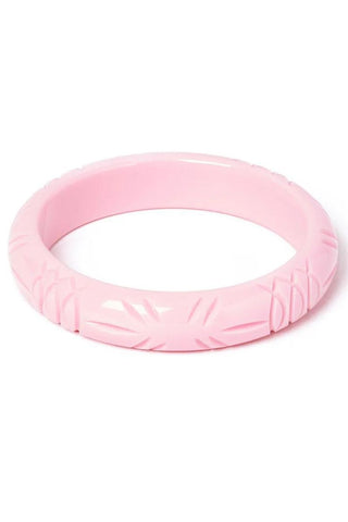 Midi Baby Pink Heavy Carve Bangle