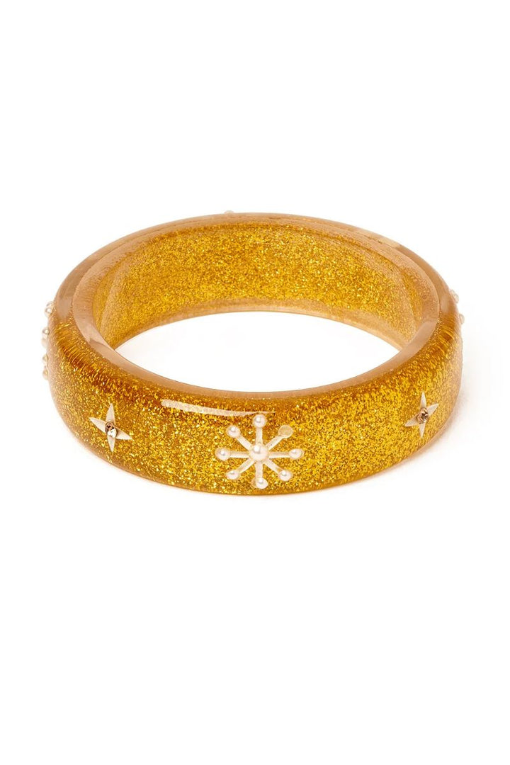 Midi Gold Glitter Snowflake Bangle