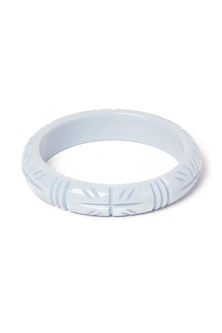 Midi Powder Blue Heavy Carve Bangle