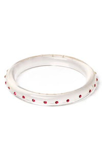 Narrow Key To My Heart Clear Bangle