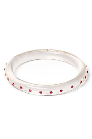 Narrow Key To My Heart Clear Bangle