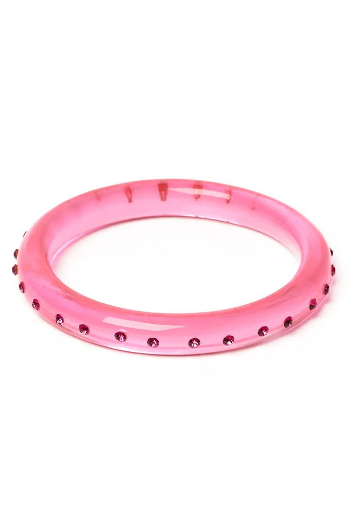 Narrow Key To My Heart Pink Bangle