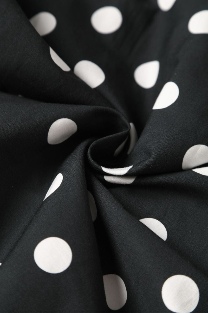 Poppy Polka Dot Shirt Dress: Dark Grey