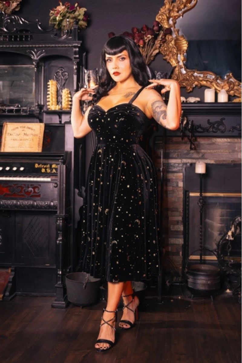 Lunar Luxe Velvet Dress