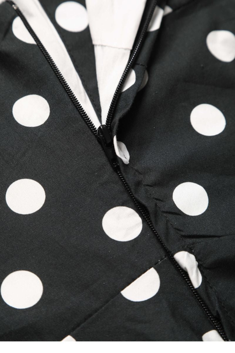 Poppy Polka Dot Shirt Dress: Dark Grey