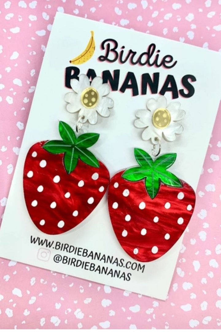 Red Strawberry Earrings